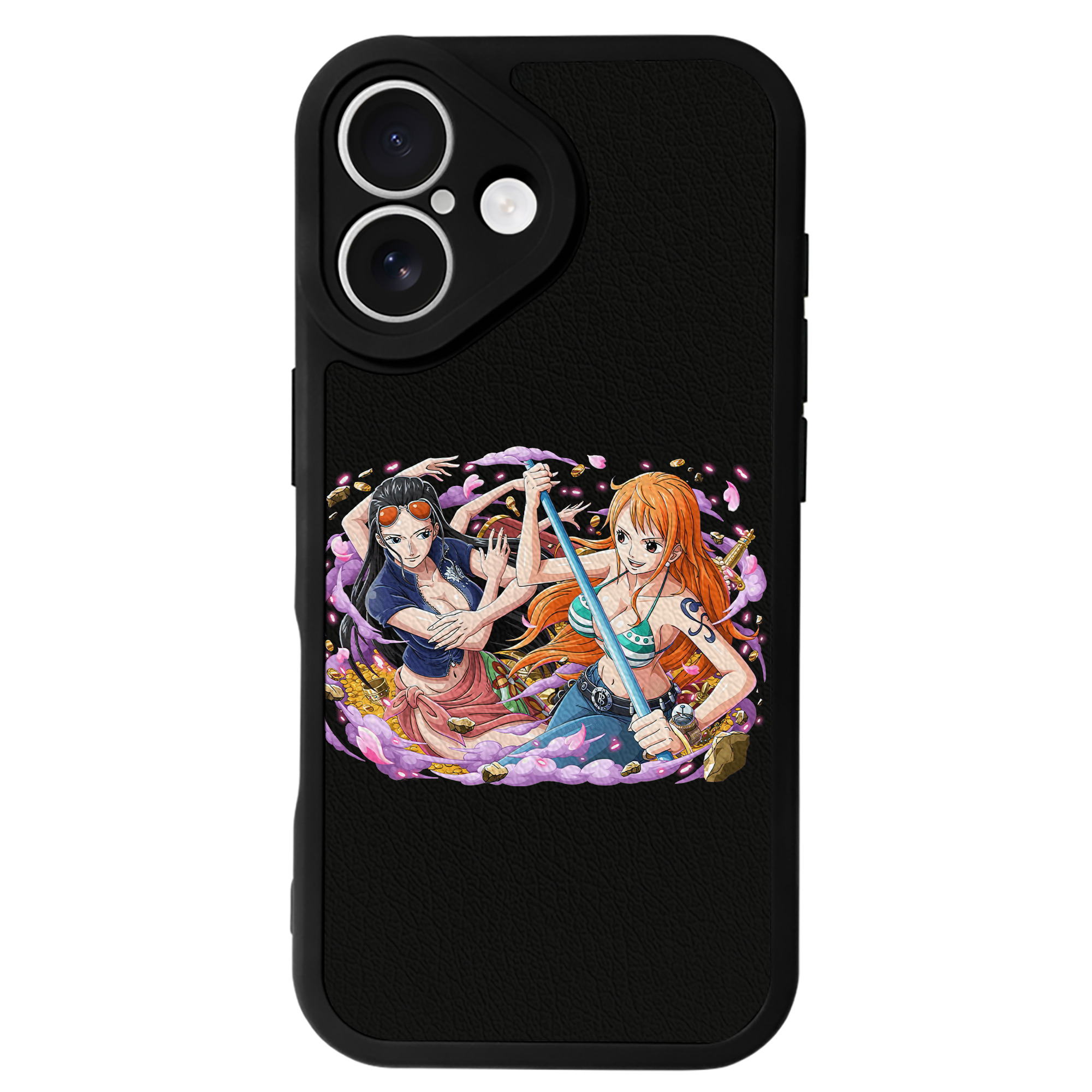（画像用） ワンピース ニコ・ロビン ONE PIECE Nico Robin 【iPhone 16シリーズ対応】シリコンスマホケース（レザー調） 材質：シリコン